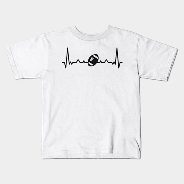 Football Heartbeat Kids T-Shirt by Bestseller